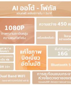 Alternative view of [ประกันศูนย์ไทยแท้] Wanbo T4 Projector HD โปรเจคเตอร์พกพา แก้ไขภาพบิดเบี้ยวอัตโนมัติ