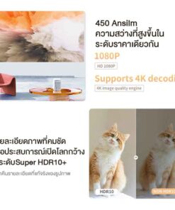 [ประกันศูนย์ไทยแท้] Wanbo T4 Projector HD โปรเจคเตอร์พกพา แก้ไขภาพบิดเบี้ยวอัตโนมัติ - Image 6